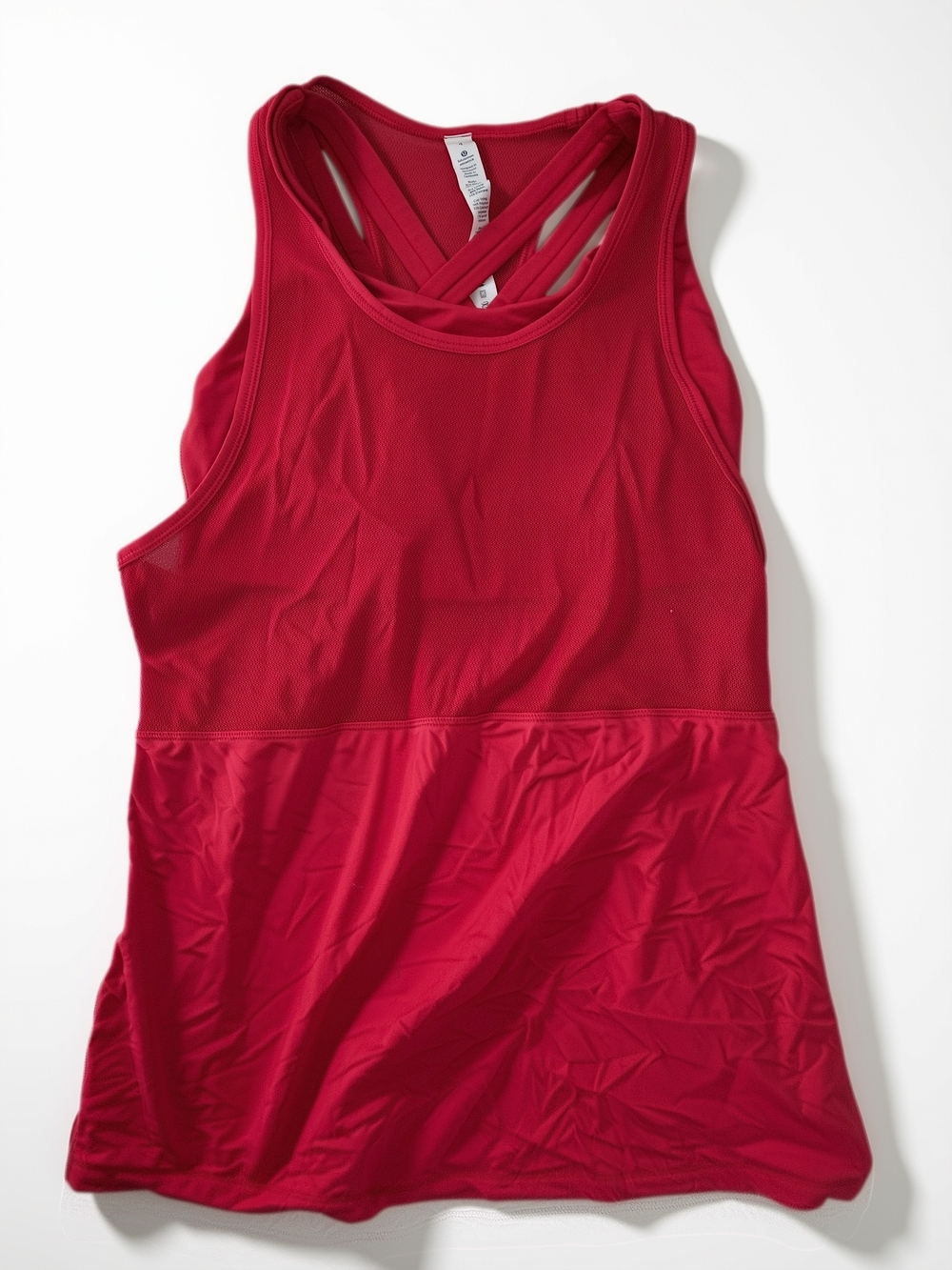 lululemon athletica Red Racerback Tank with Mesh Yoke